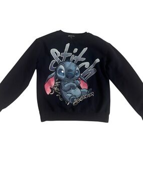 Disney Stitch Women Sz S Sweater Blue
